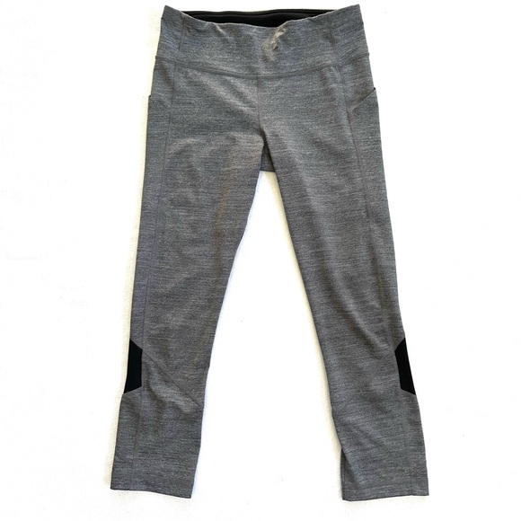 LULULEMON PACE RIVAL CROP 23”. HEATHERED GRAY/BLACK. PERFECT CONDITION. Sz6 - Picture 8 of 11
